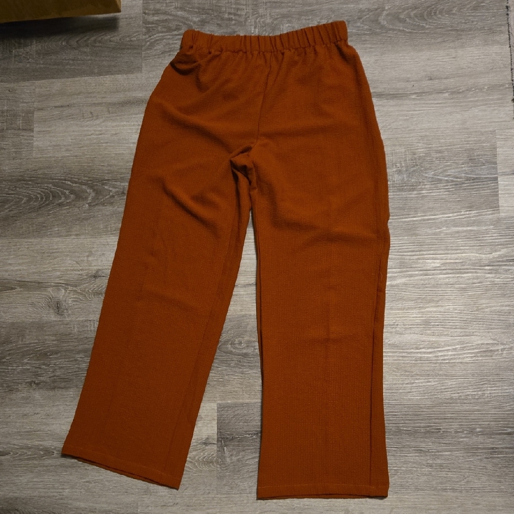 SHEIN Terracotta Wide-Leg Pants